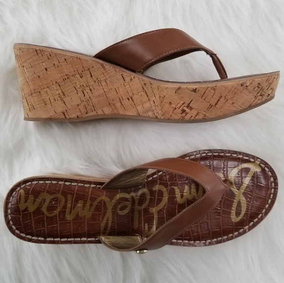 Sam Edelman Romy Cork Wedges 8 - Picture 2 of 5